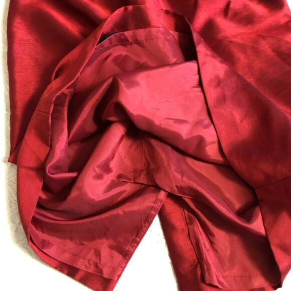 Tahari Red Sleeveless Ruffle Cocktail Dress Rosette 10 M Holiday Party Romantic - Picture 7 of 9